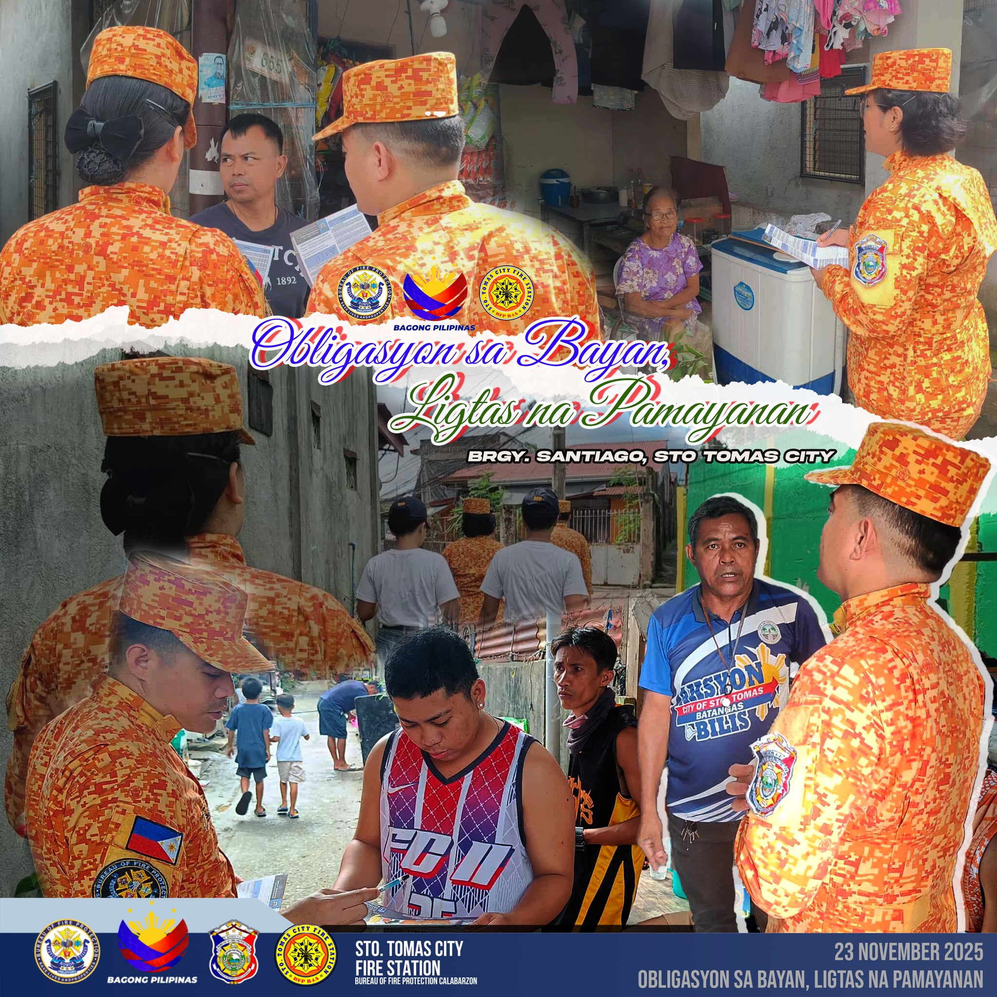 Bfp - Obligasyon sa Bayan, Ligtas na Pamayanan (OLP) The Sto. Tomas ...
