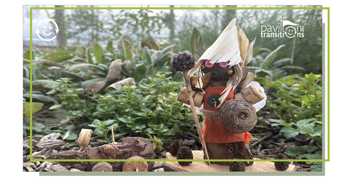 Confection d’un petit farfadet de la forêt avec des éléments naturels