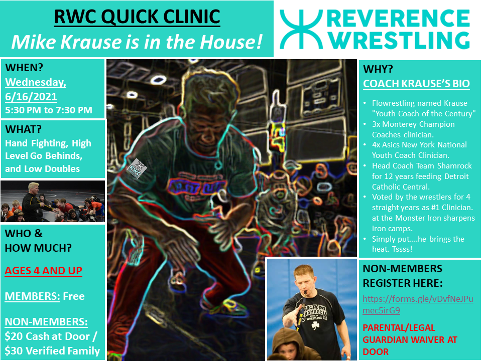 On deck at RWC, Coach Mike... - Reverence Wrestling Club
