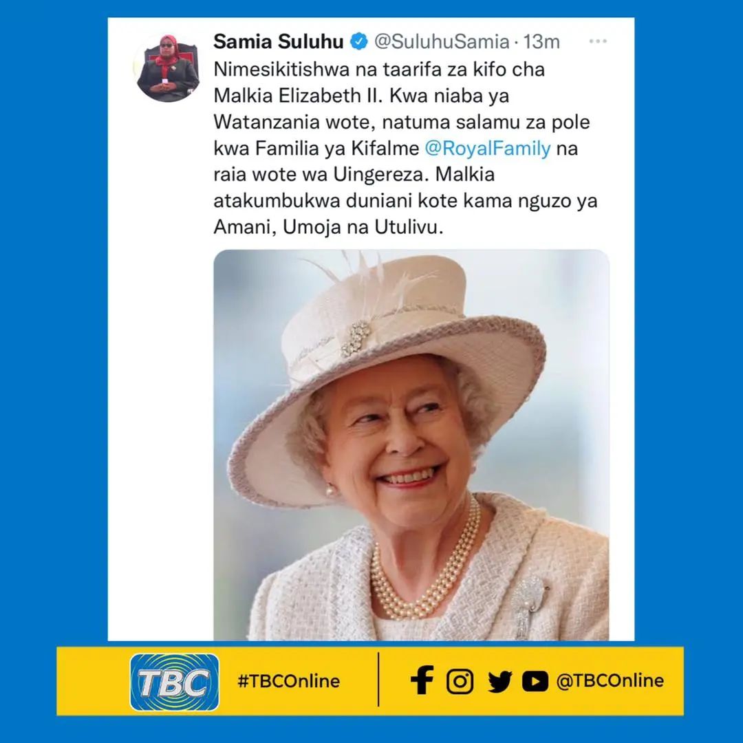 TBC Taifa - 🏽 @samia_suluhu_hassan #queenelizabeth #queen
