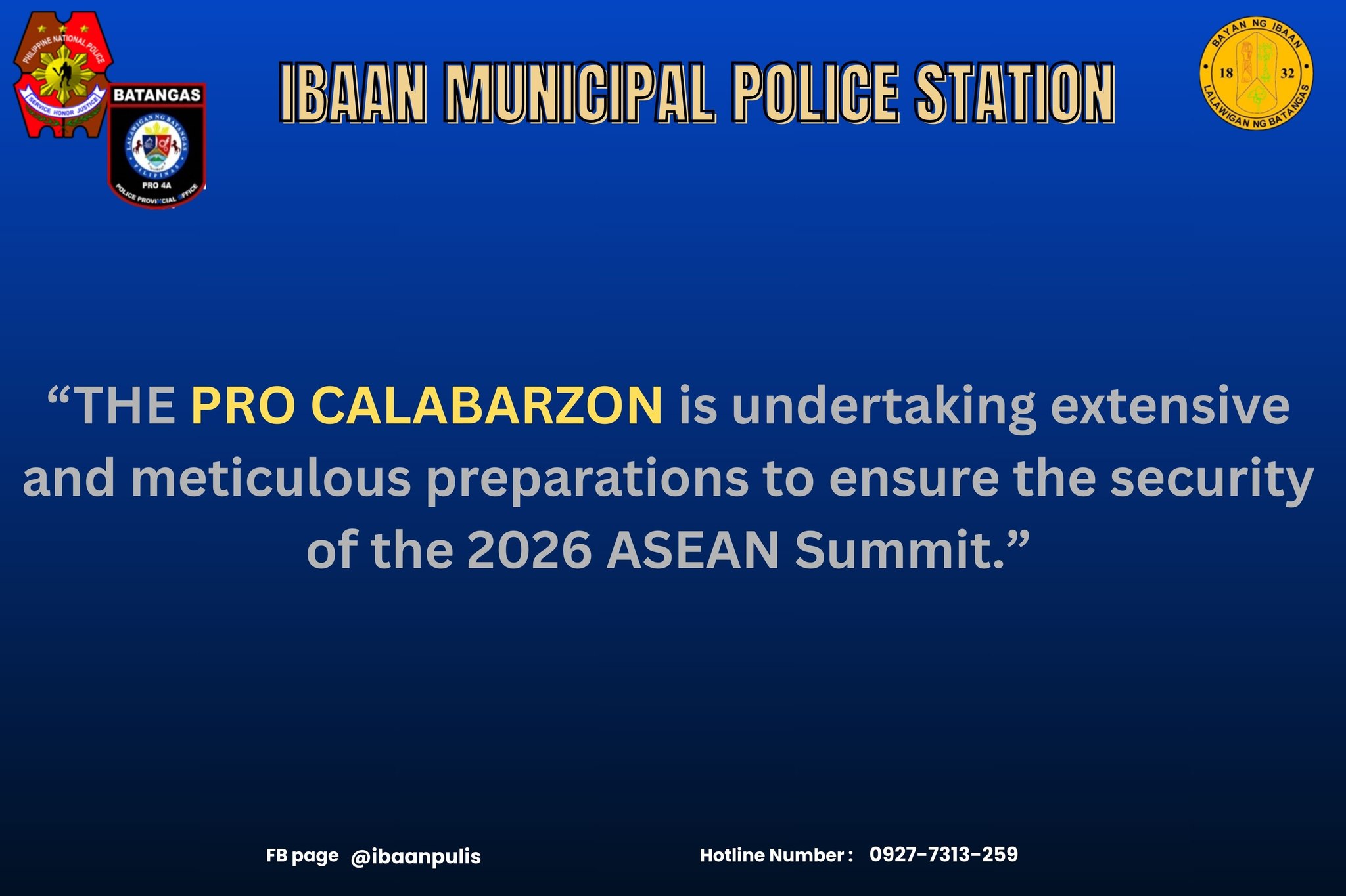 Ibaan - 2026 Association of Southeast Asian Nations (ASEAN) Summit ...