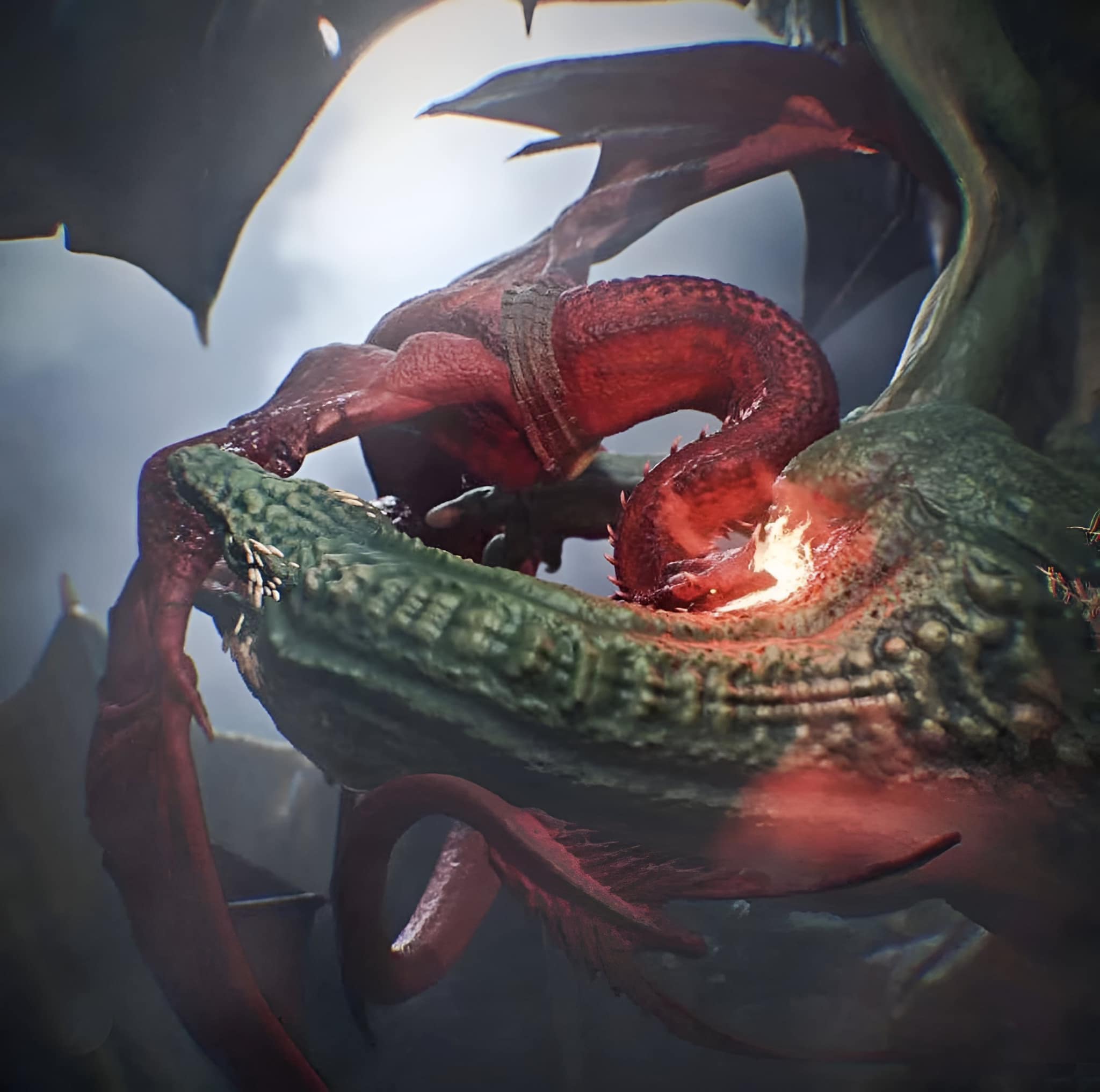The Targaryen - The Blood Wrym slammed into the older dragon with ...