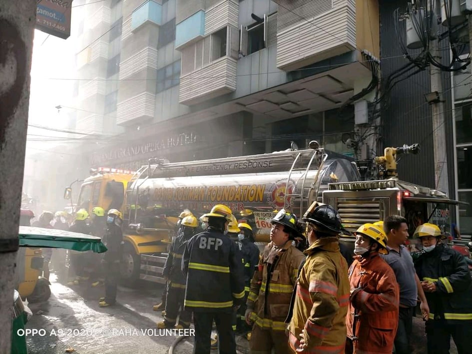 Philippine Star - Firefighters respond to an ongoing fire...