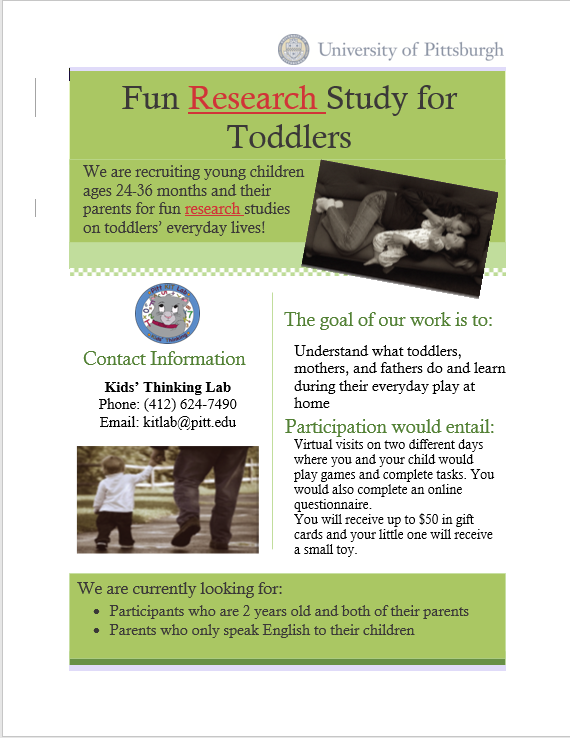 Pitt Kit Lab - Kids' Thinking Lab at the University of Pittsburgh - We ...