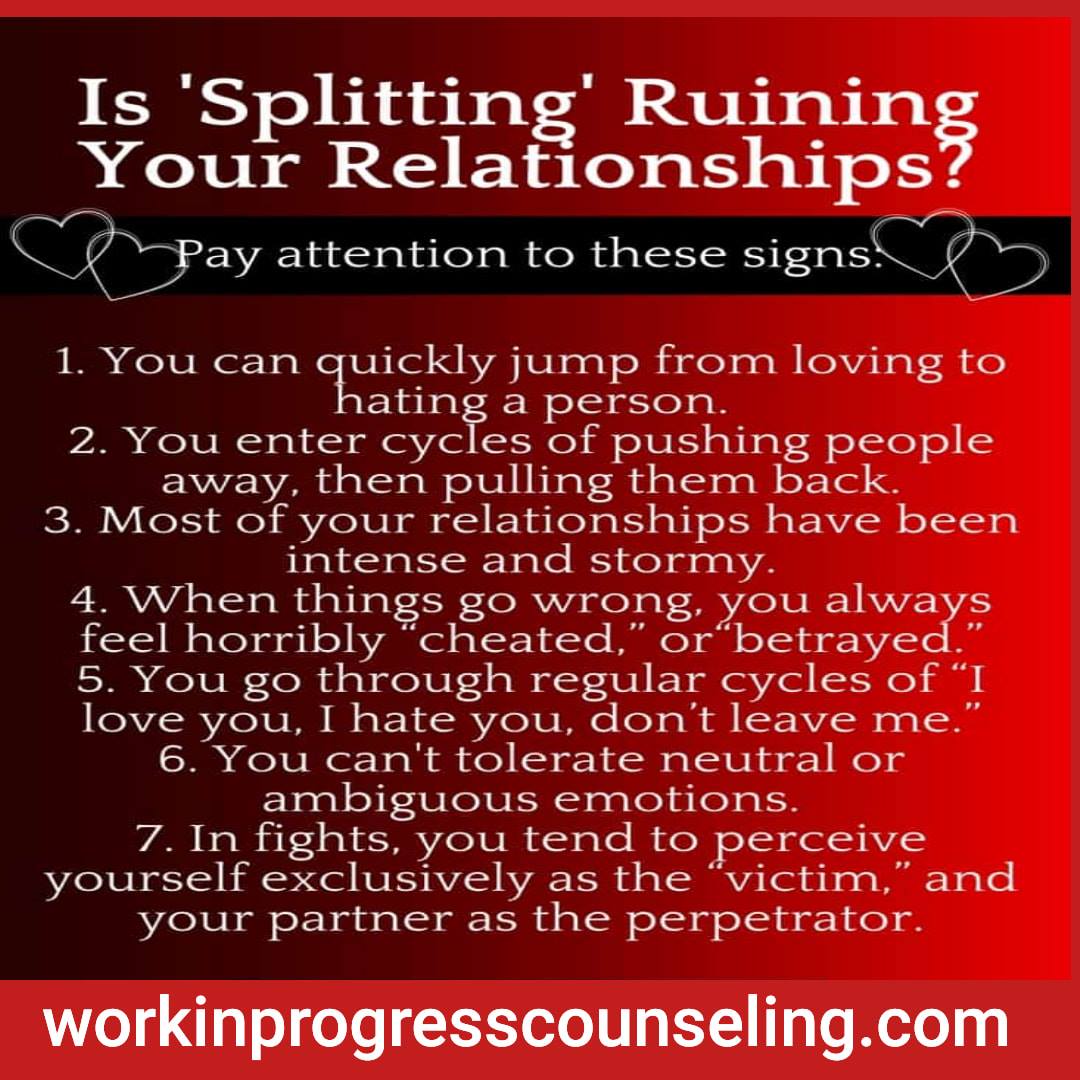 Splitting is characteristic of... - Work In Progress LLC | Facebook