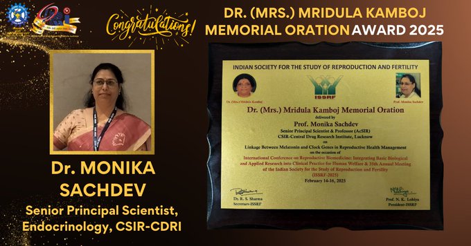 Csir - Congratulations to Dr. Monika Sachdev Csir Cdri, for delivering ...