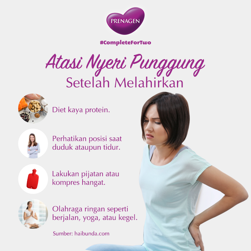 Cara mengatasi sakit pinggang setelah melahirkan