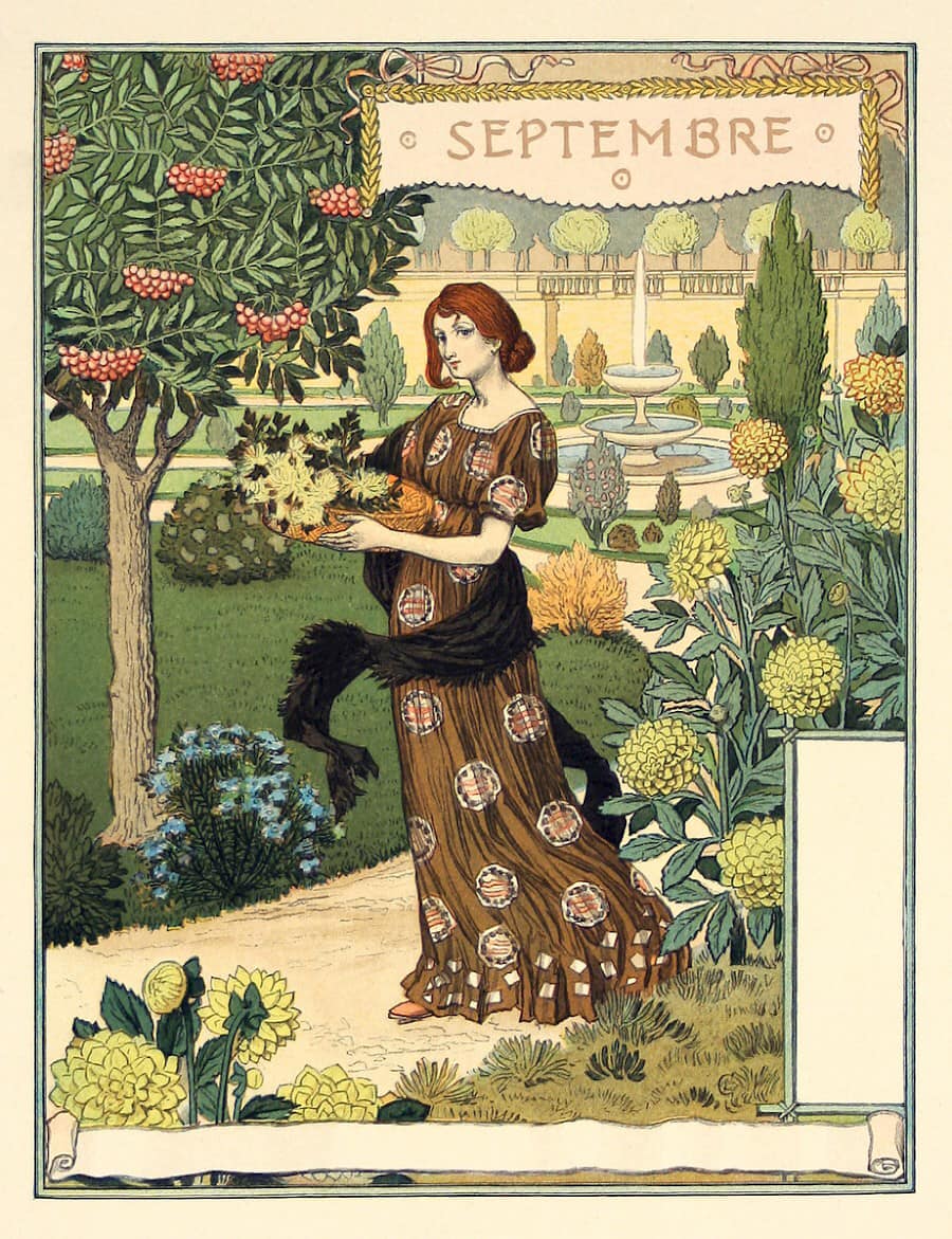 Eugène Grasset's La Belle Jardiniere, September 1896 Art Nouveau