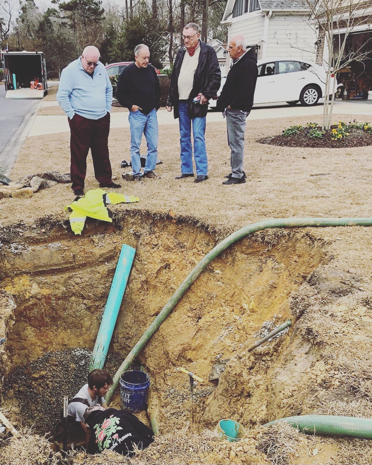 Remedying a large sinkhole... - Weaver Construction Services