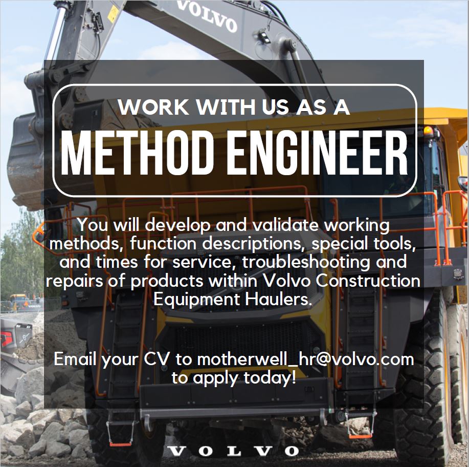 Volvo CE Motherwell Recruitment | Motherwell