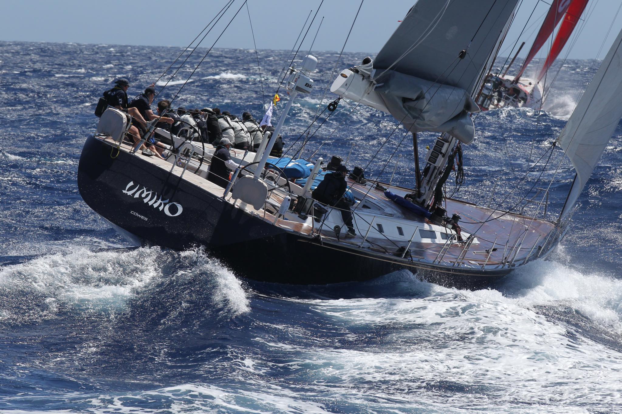 Swan 80 Umiko, skippered by Oliver Cotterell, is racing towards