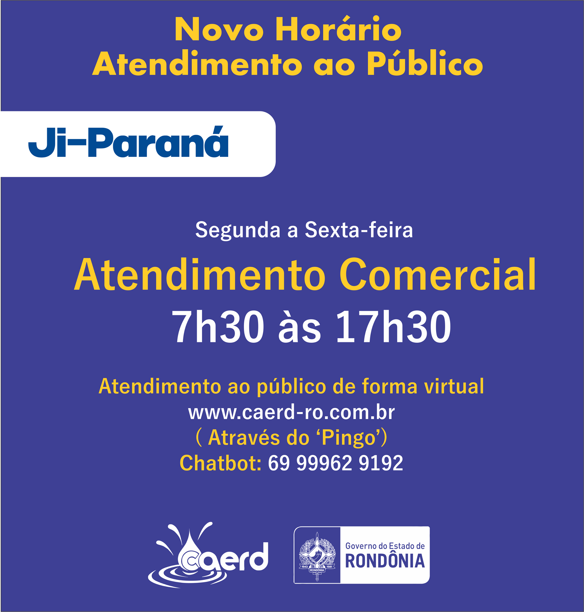 Caerd Rondônia - Caerd amplia horário de atendimento em... | Facebook