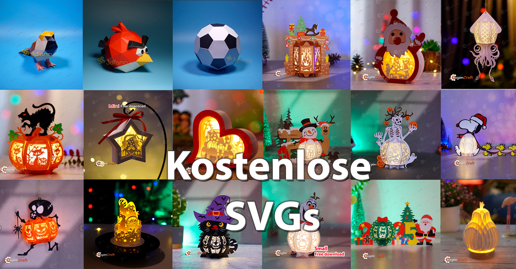 Cricut & Plotter Anfänger – Kostenlose SVGs, Papercraft, Laternen ...
