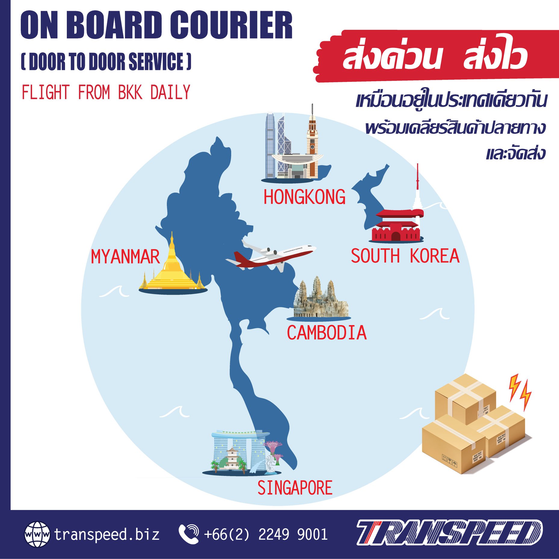 Transpeed บริการขนส่งสินค้าเร่งด่วนระหว่างประเทศ ครบวงจร | Facebook
