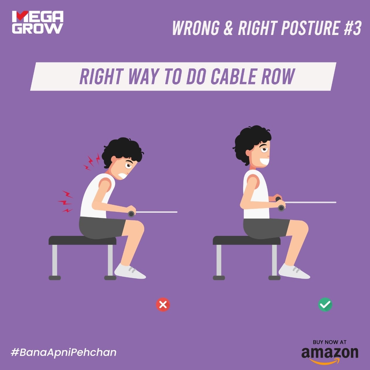 MegaGrow - Here's how to do cable row properly.💯 Seated... | Facebook