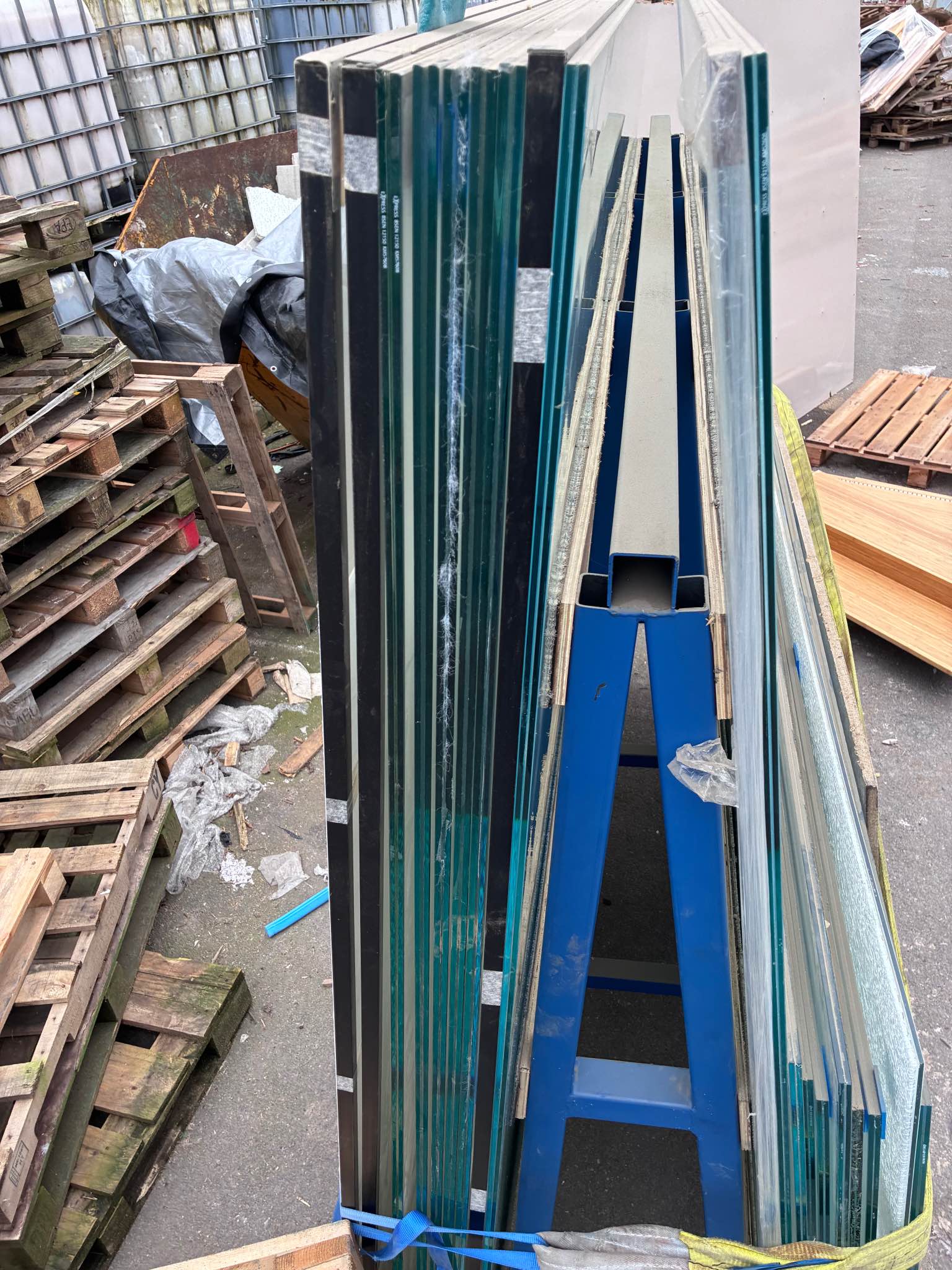 Surplus Double Glazed Glass Panels - 11 Large + 7 Smaller Units ...