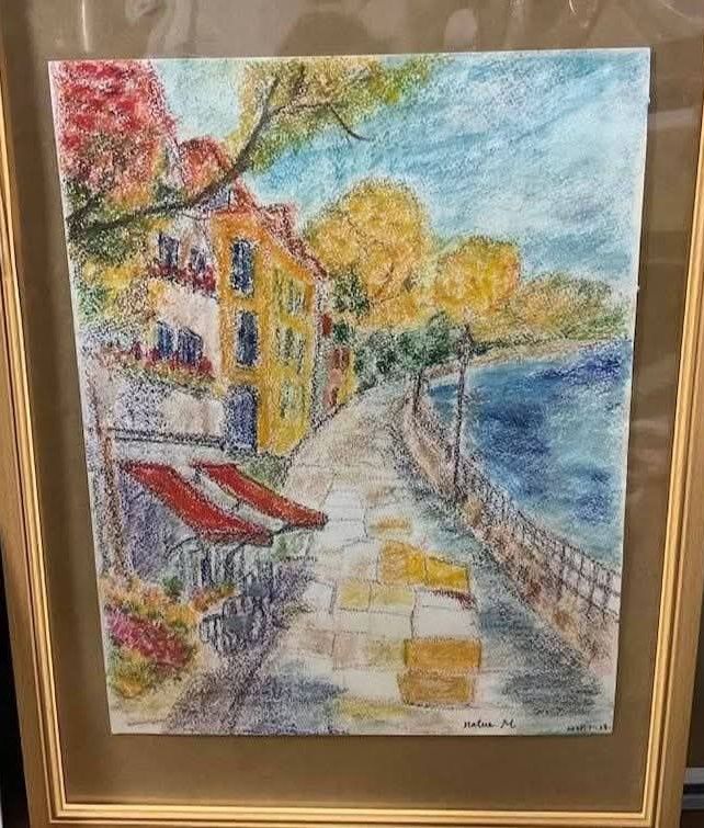 水彩パステル画です。 描く紙が無くなり そろそろ何に描こうか迷って