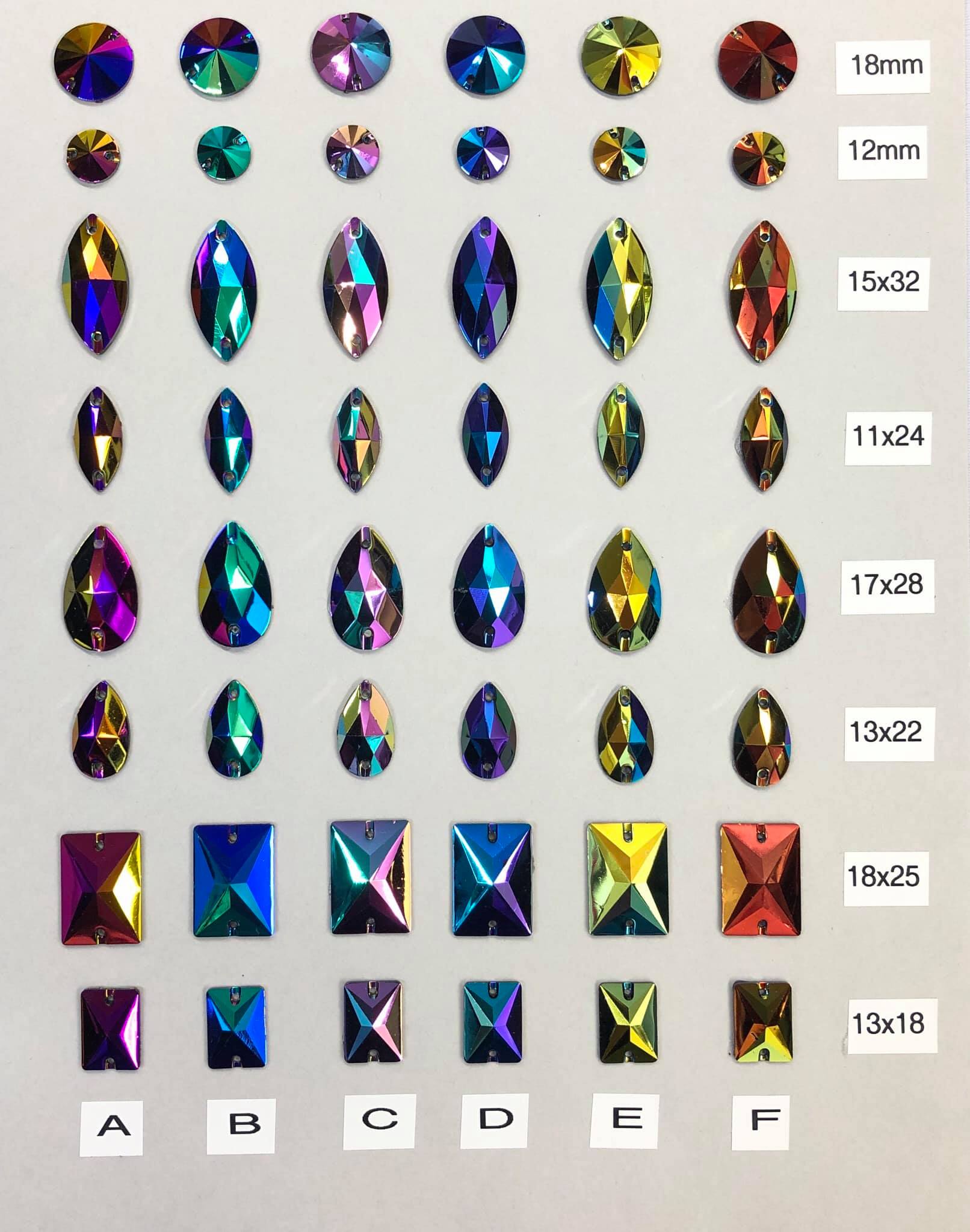 Hai Trim - New color AB stones (black base)