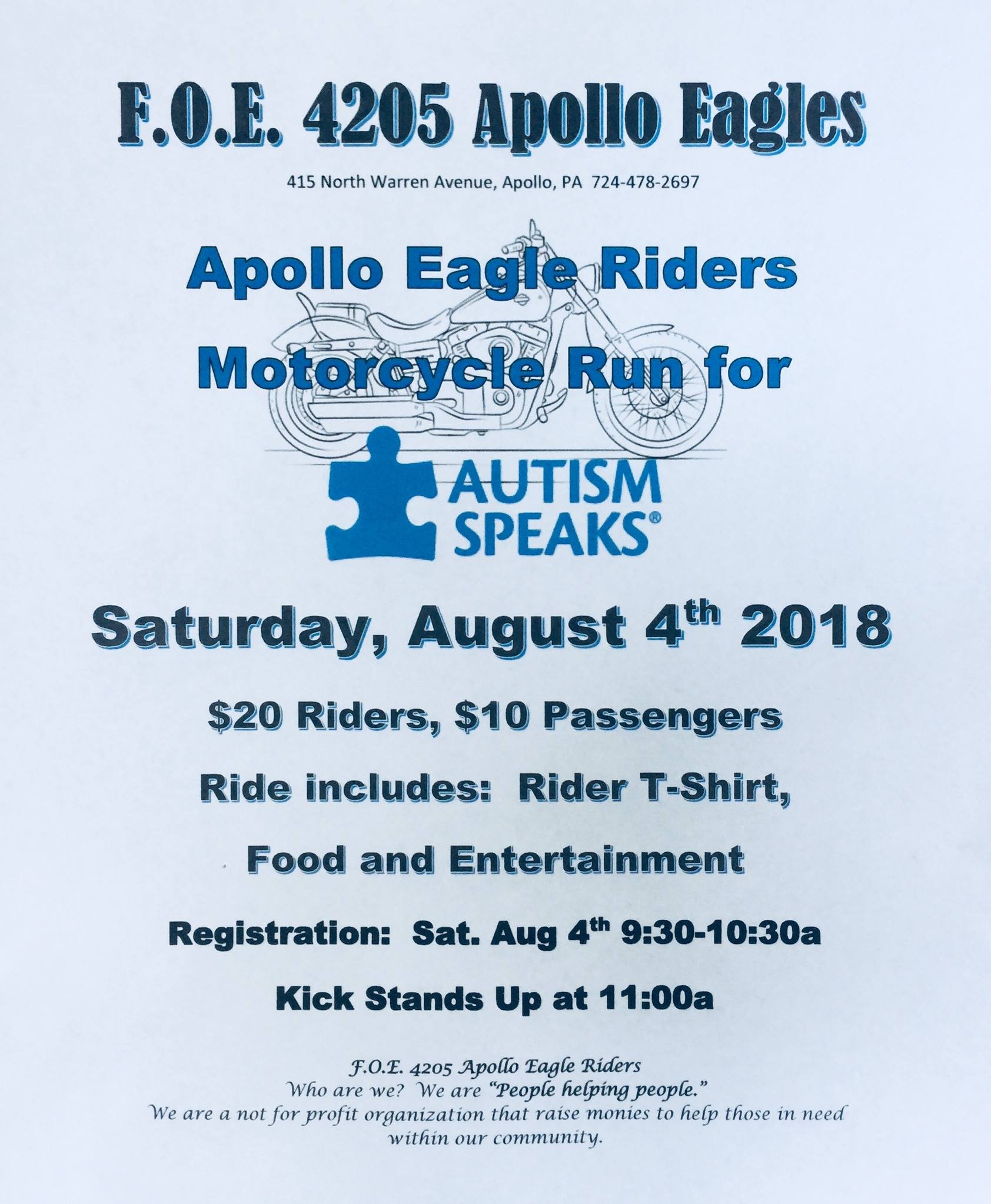 Apollo Eagle Riders FOE 4205 | Apollo PA