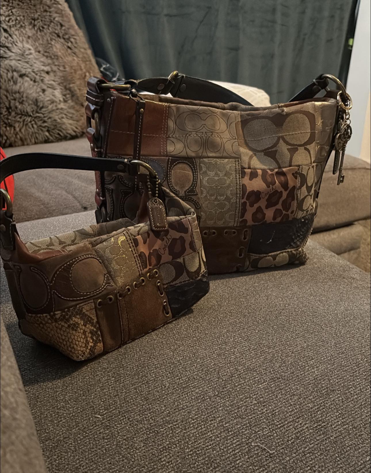Just had to show yall my daughter and I matching vintage coach 