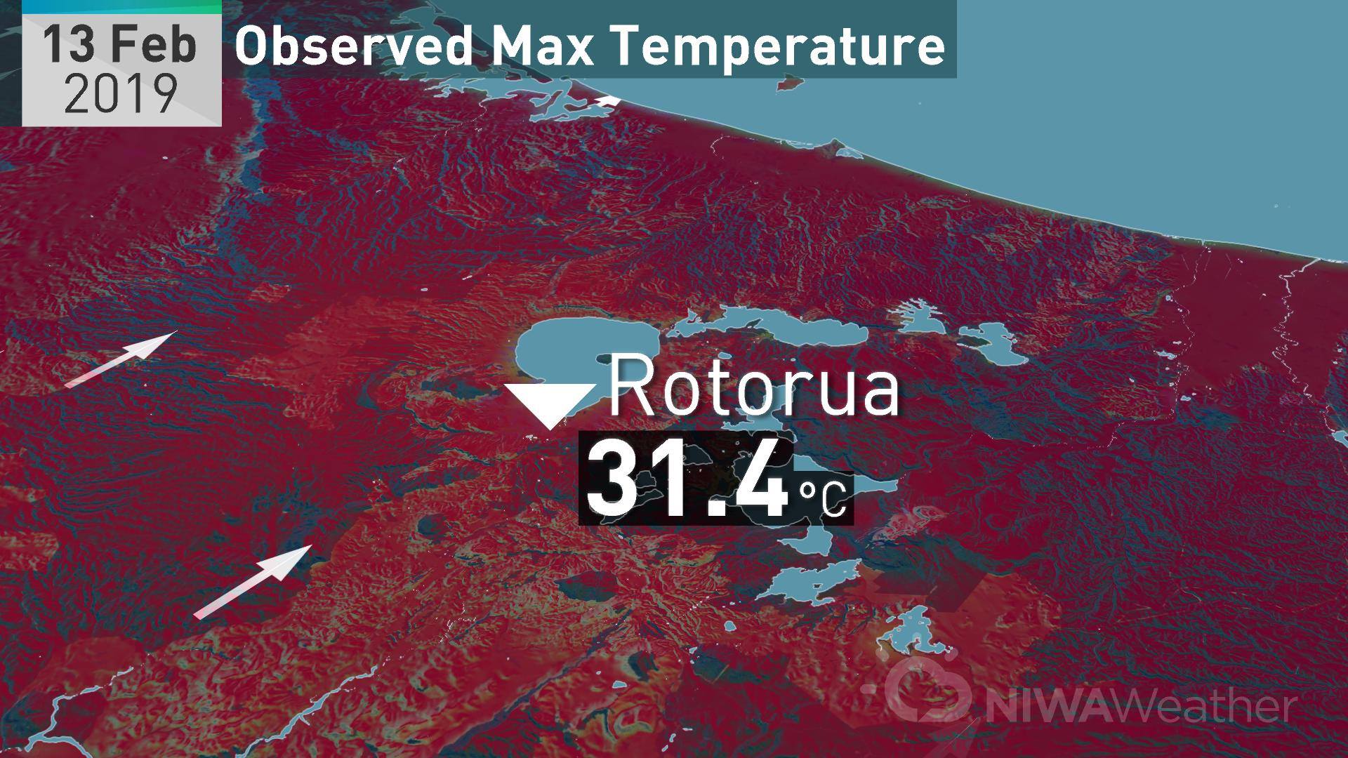 NIWA - Rotorua reached 31.4˚C today, the town's equal-2nd highest ...