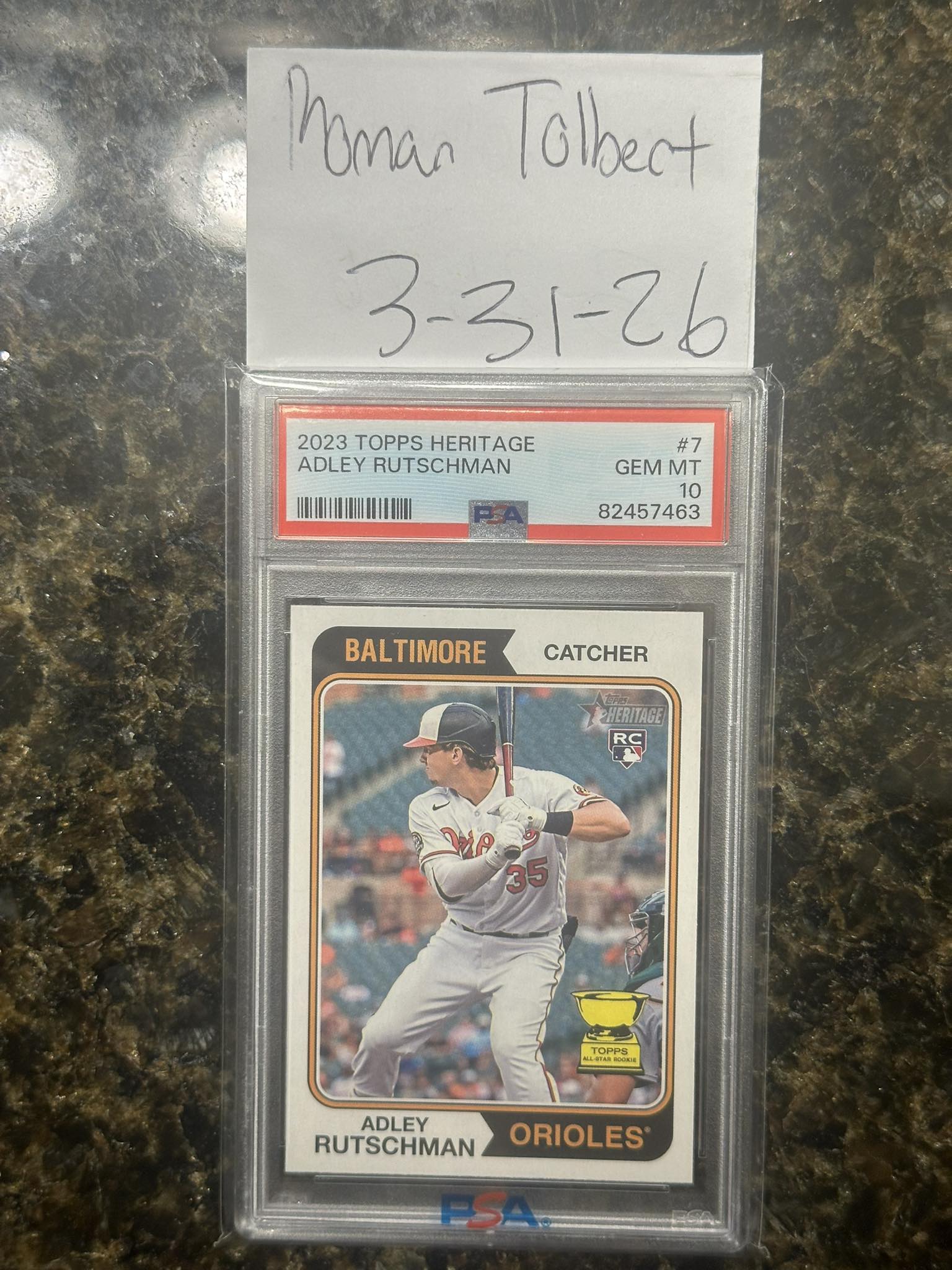 Check out this 1/1 Adley Rutschman Logoman Rookie Auto that just
