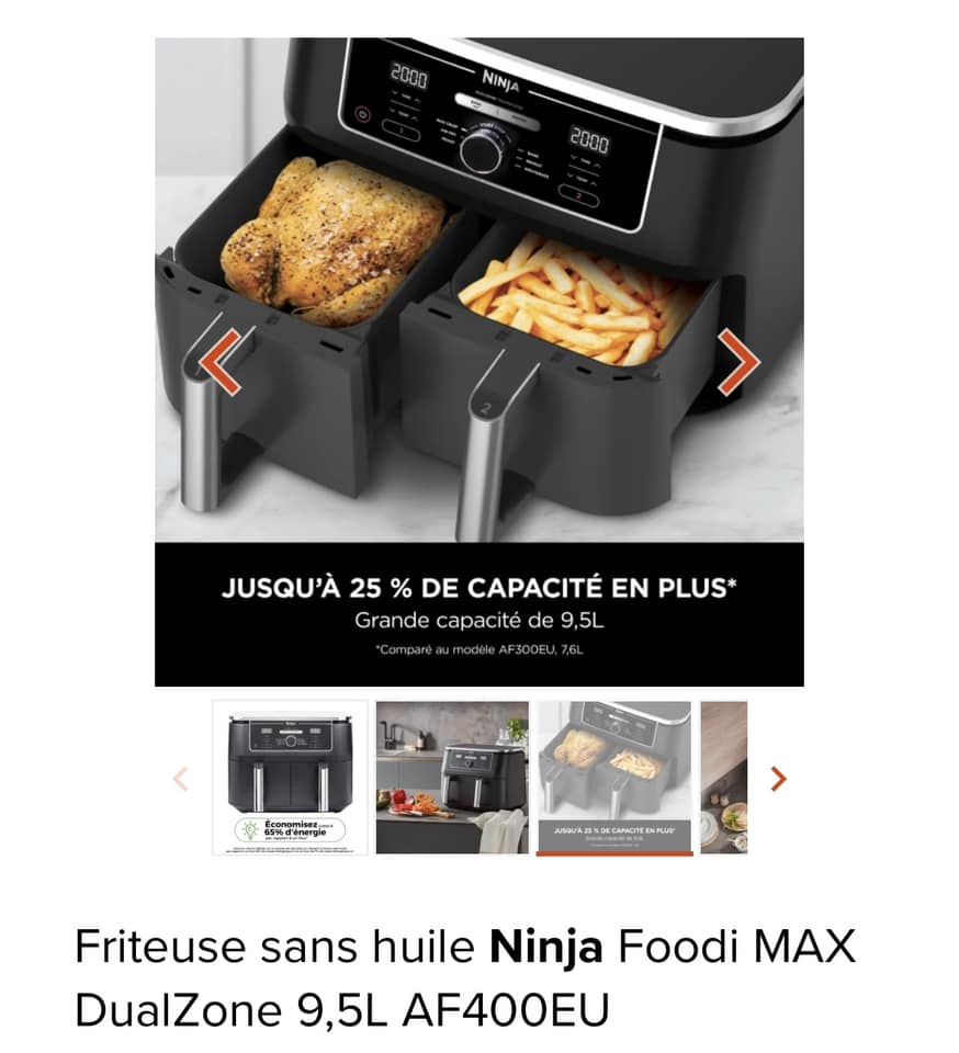 Lot 2 Moules Silicone Air Fryer Ninja Double Stack XL SL400EU – Accessoires Compatibles Foodi Max Dual Zone 9.5L