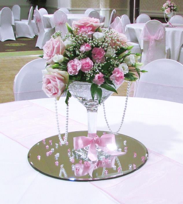 InnaGLAS Verre à Cocktail Martini Sacha Sur Pied Conique - Vase à Fleurs Décoratif Transparent 40cm