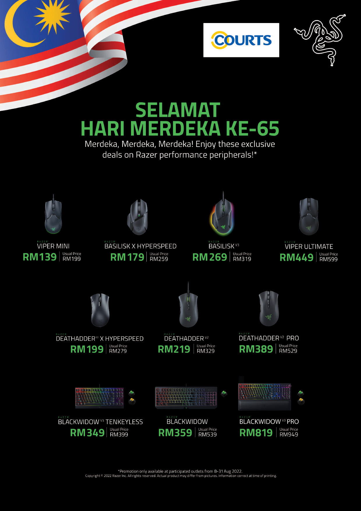 COURTS - 【Razer Merdeka Deals】 It's Razer's once a Year's... | Facebook