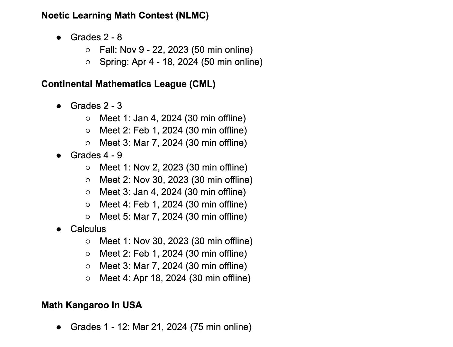 MathClub. Contests for K-12 Students