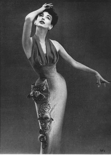 When were halter-neck dresses popular?