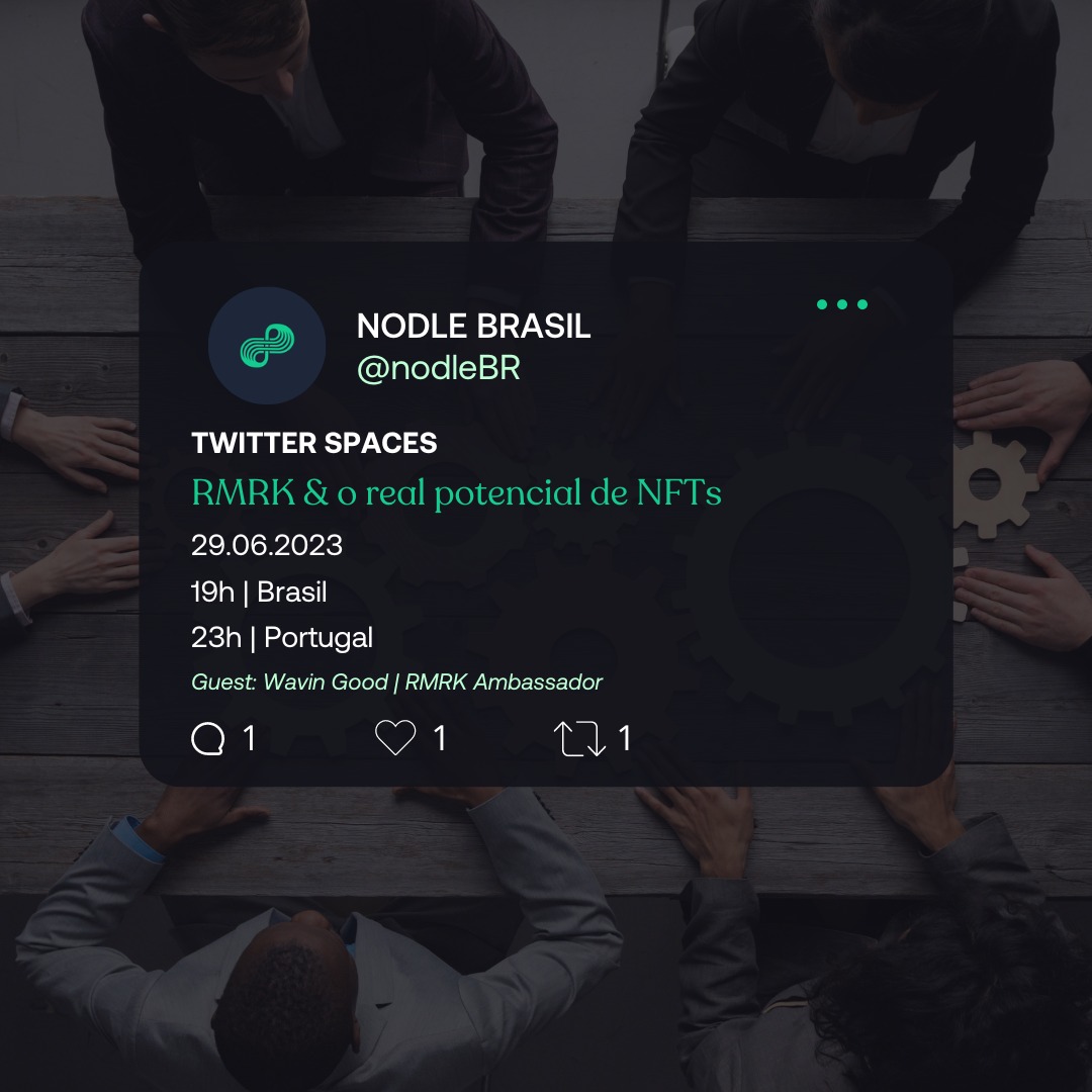 Nodle Brasil - 📢💎 Participe do nosso Twitter Spaces com o... | Facebook