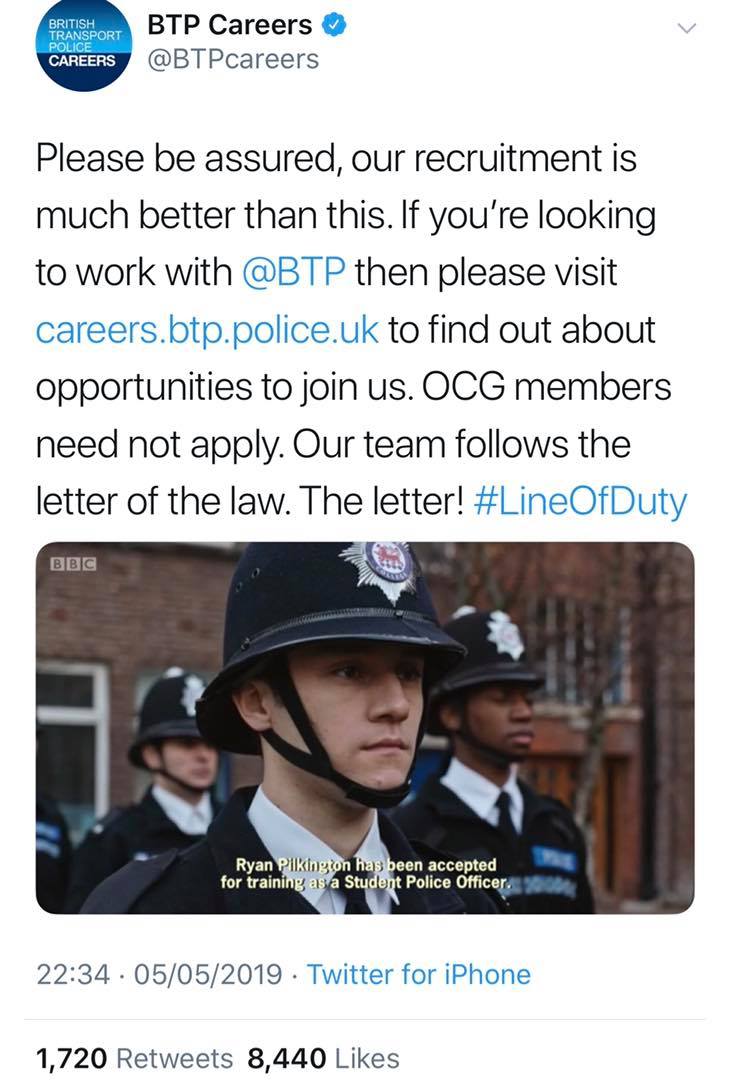 UK Cop Humour - Top marks to BTP Careers on Twitter for... | Facebook