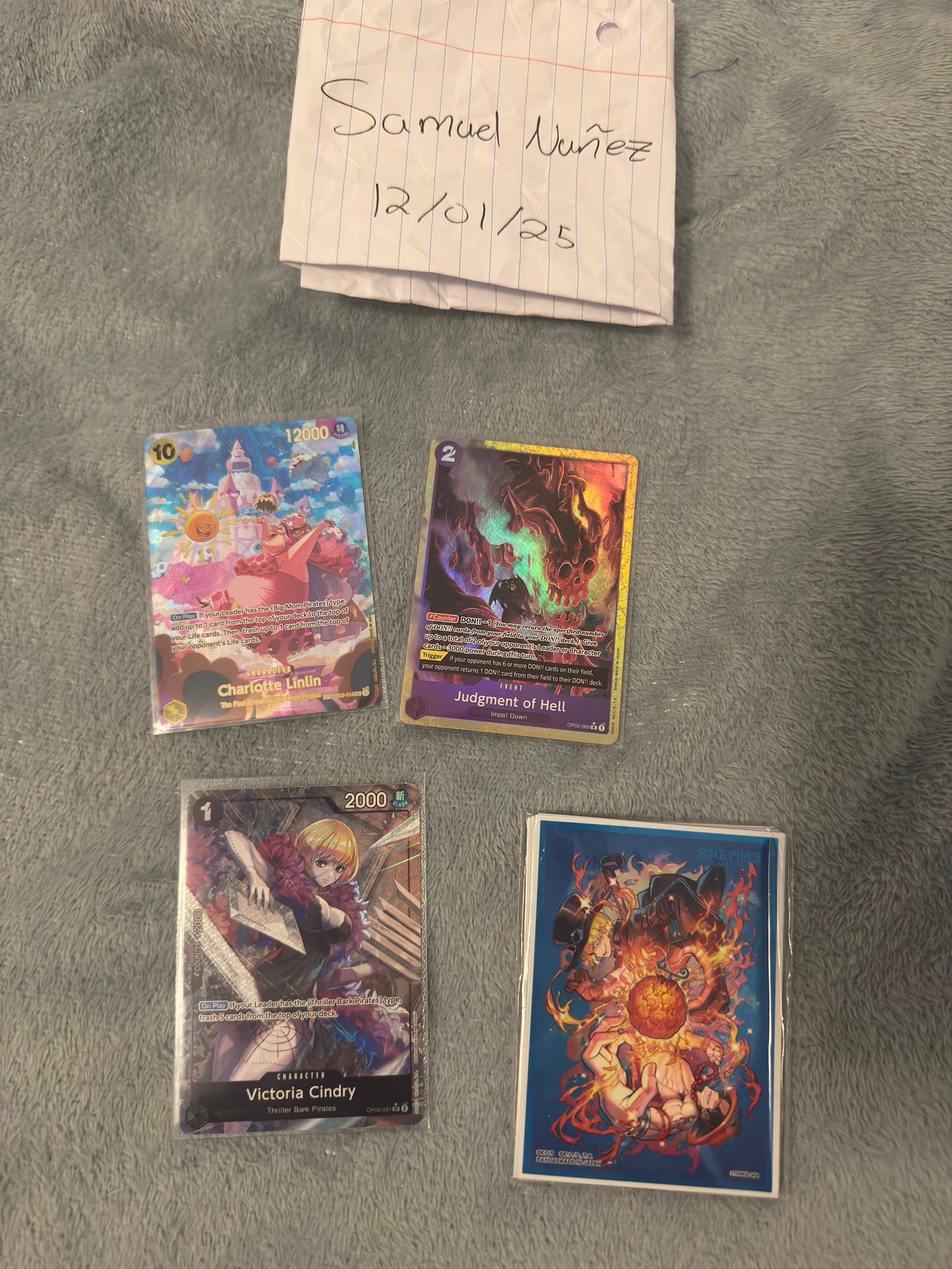 Selling One Piece card game items