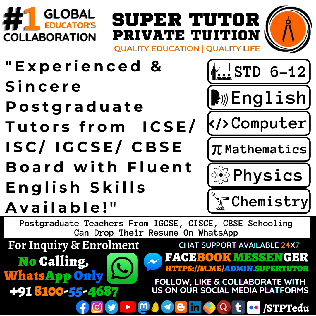 Super Tutor Private Tuition - Worldwide Centre Of Private Tutoring Service