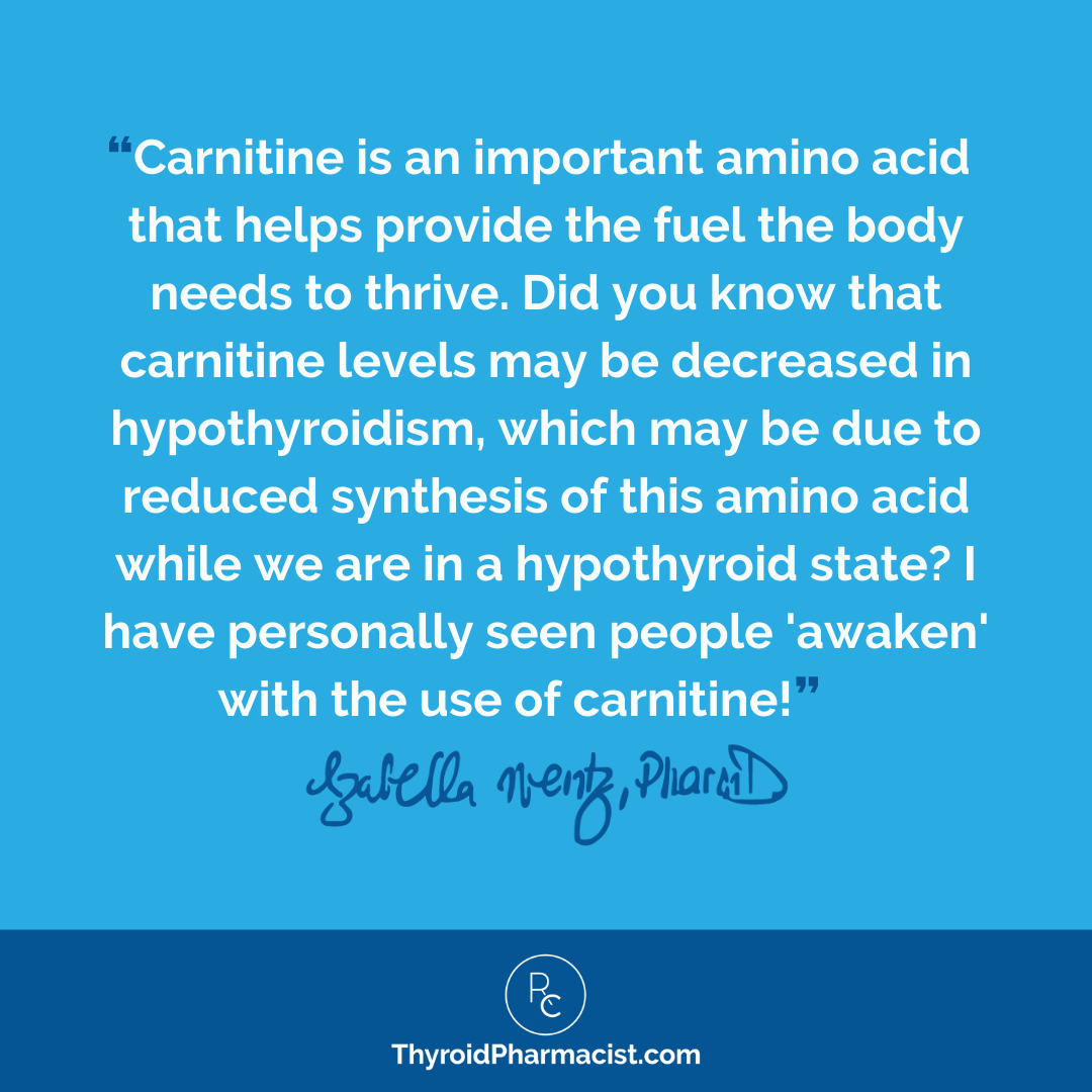 l carnitine with hypothyroidism Has anyone Hashimoto's or taken L-carnitine for weight loss? Bellini L-Citrulline DL-Malate - Strong Tamaño:60 cuentas