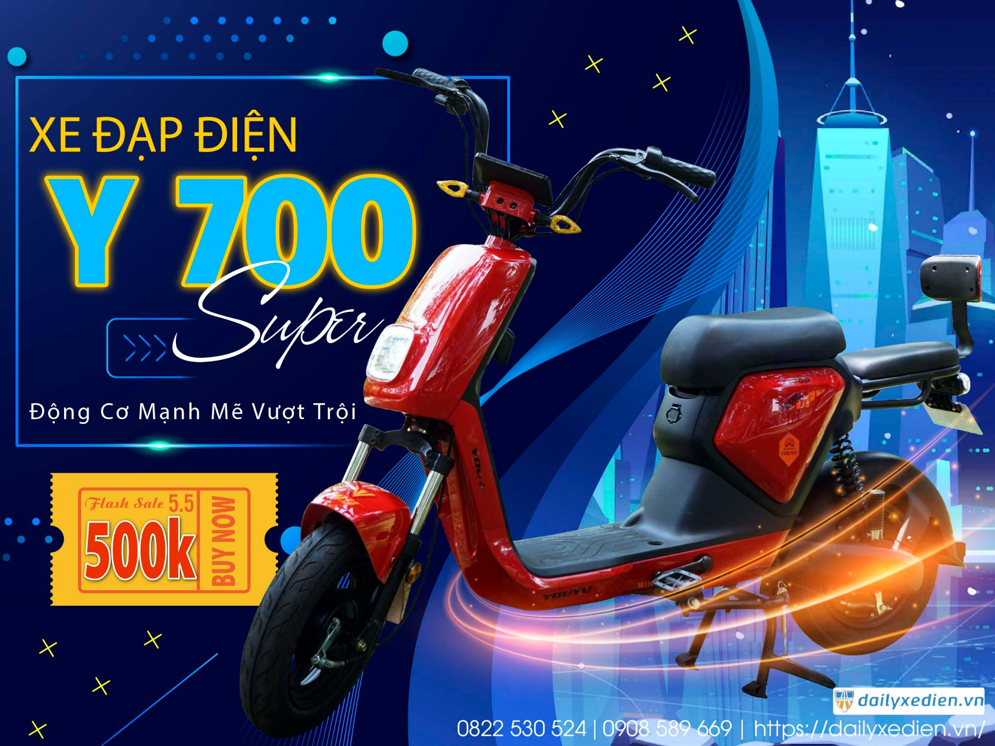 🏍 Xe đạp điện Y700 - Động cơ mạnh... - Đại Lý Xe Điện Bluera | Facebook