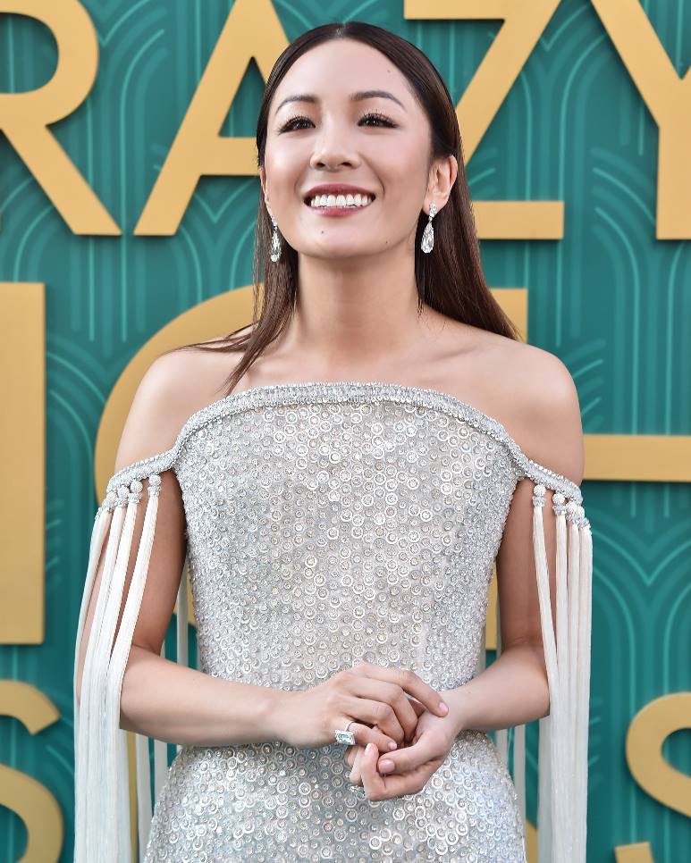 constance wu blue dress shimmering in blue. 🩵 normal