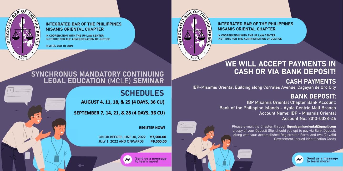 LEXplore - [MCLE] The IBP Misamis Oriental Chapter, in... | Facebook