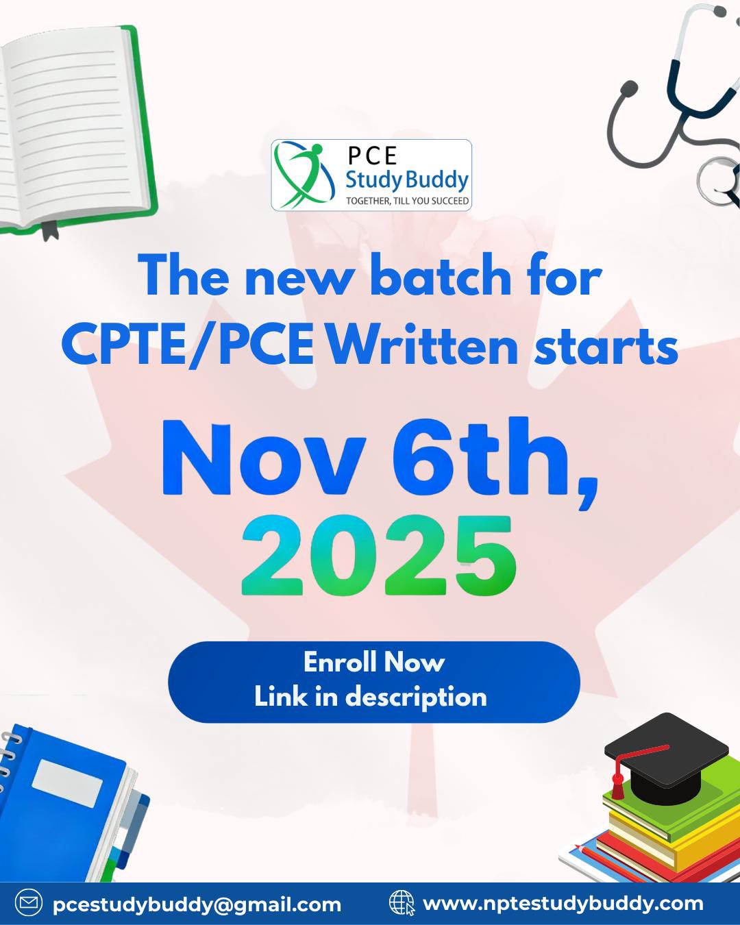 CPTE StudyBuddy | The new batch for CPTE/PCE Written Prep starts Nov ...