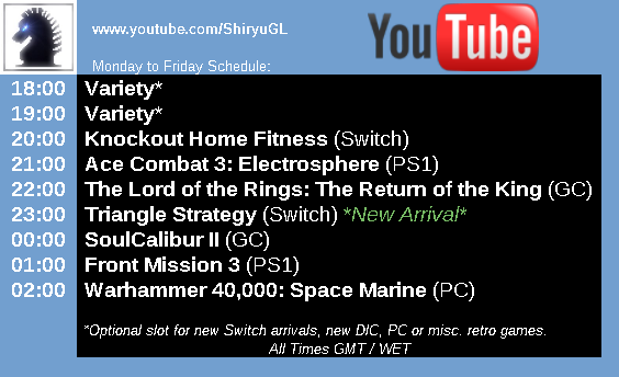 Shiryu Games - This week's Monday-to-Friday YouTube... | Facebook