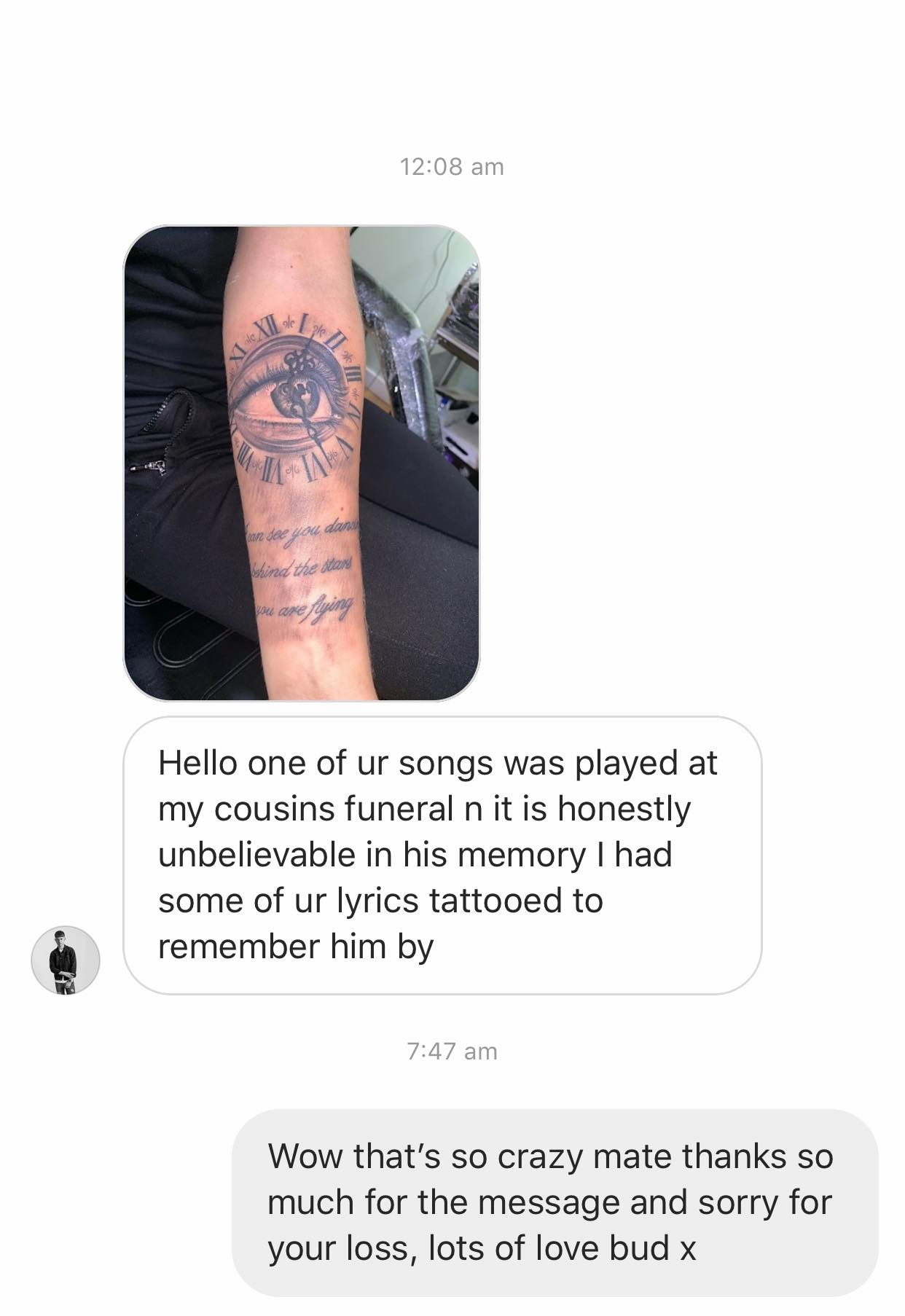 Nathan Grisdale So Surreal This Is Why I Do Music For Moments Like This So Crazy Someone Got A Tattoo Of My Lyrics To Remember Is Cousin Who Passed Away Facebook You found a sweater on the ocean floor. nathan grisdale so surreal this is