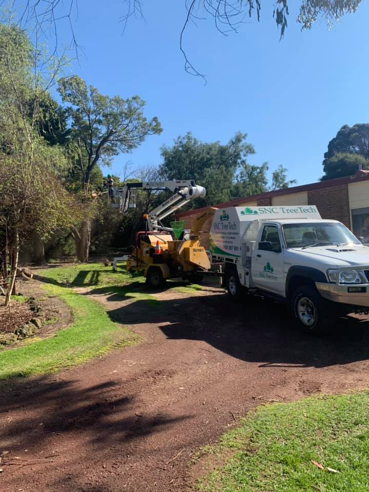 SNC TreeTech - The boys finishing off the day removing...