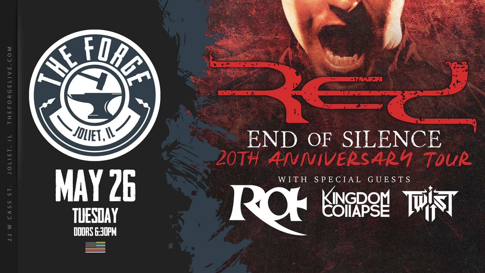 Kingdom Collapse — 22 W Cass St., Joliet, IL, United States, Illinois 60432, 2026-05-26