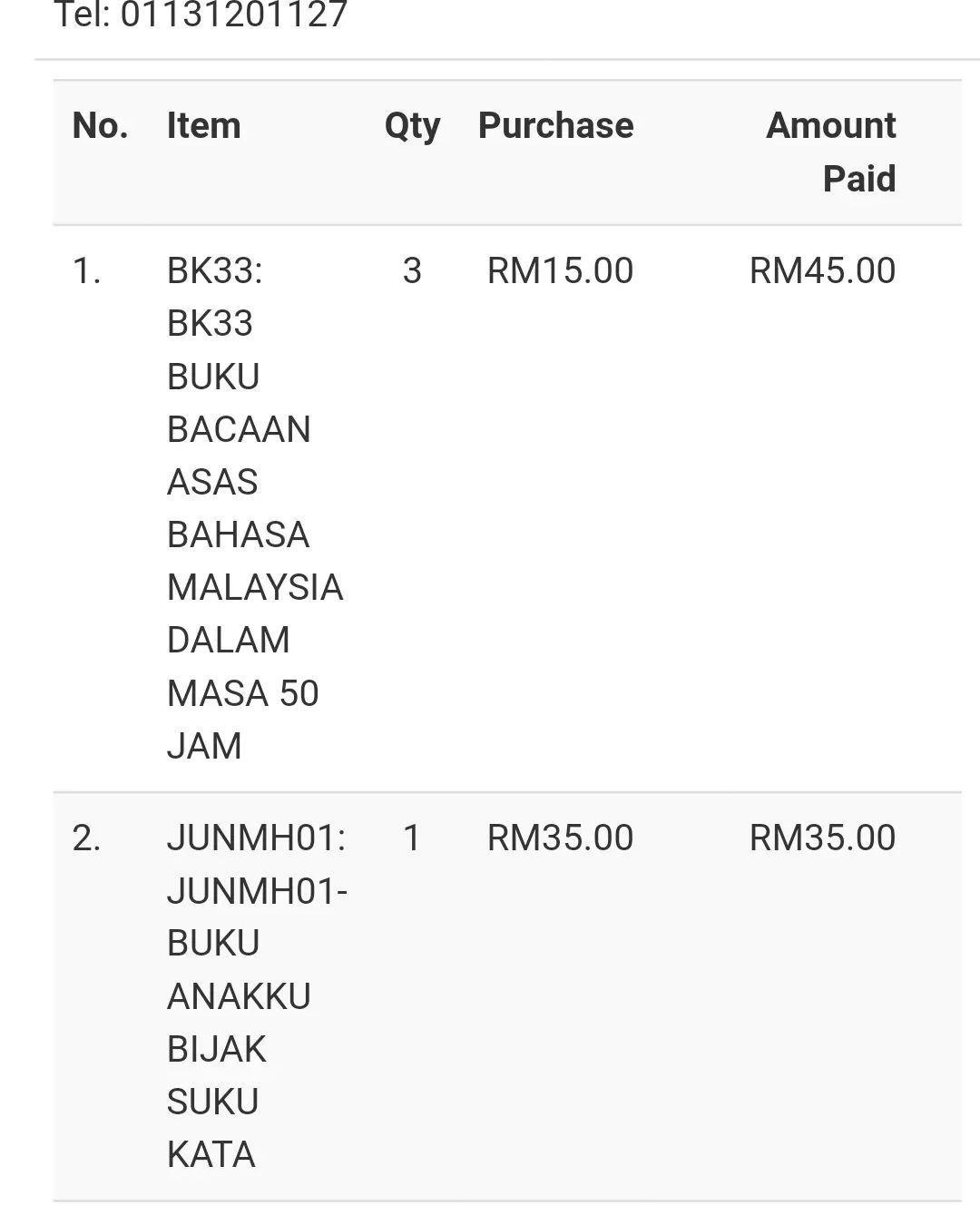 Alhamdulillah settle submit order buku... - Excel Pro Melaka