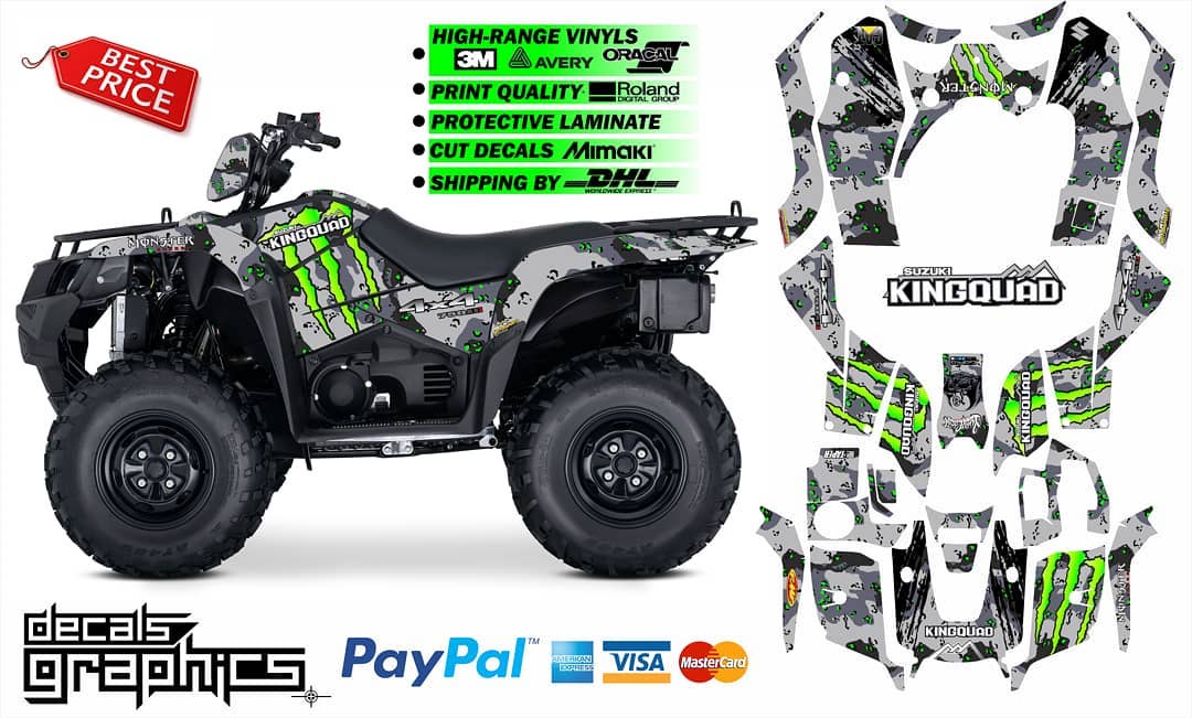 ATV Graphics Kit Decal Sticker Wrap For Suzuki Quad 500 AXi 2013-2015 CNSPRCY Y