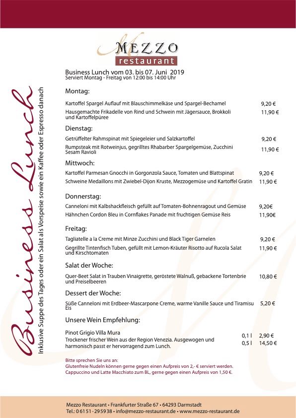 Mezzo Restaurant Home Darmstadt Hessen Menu Prices