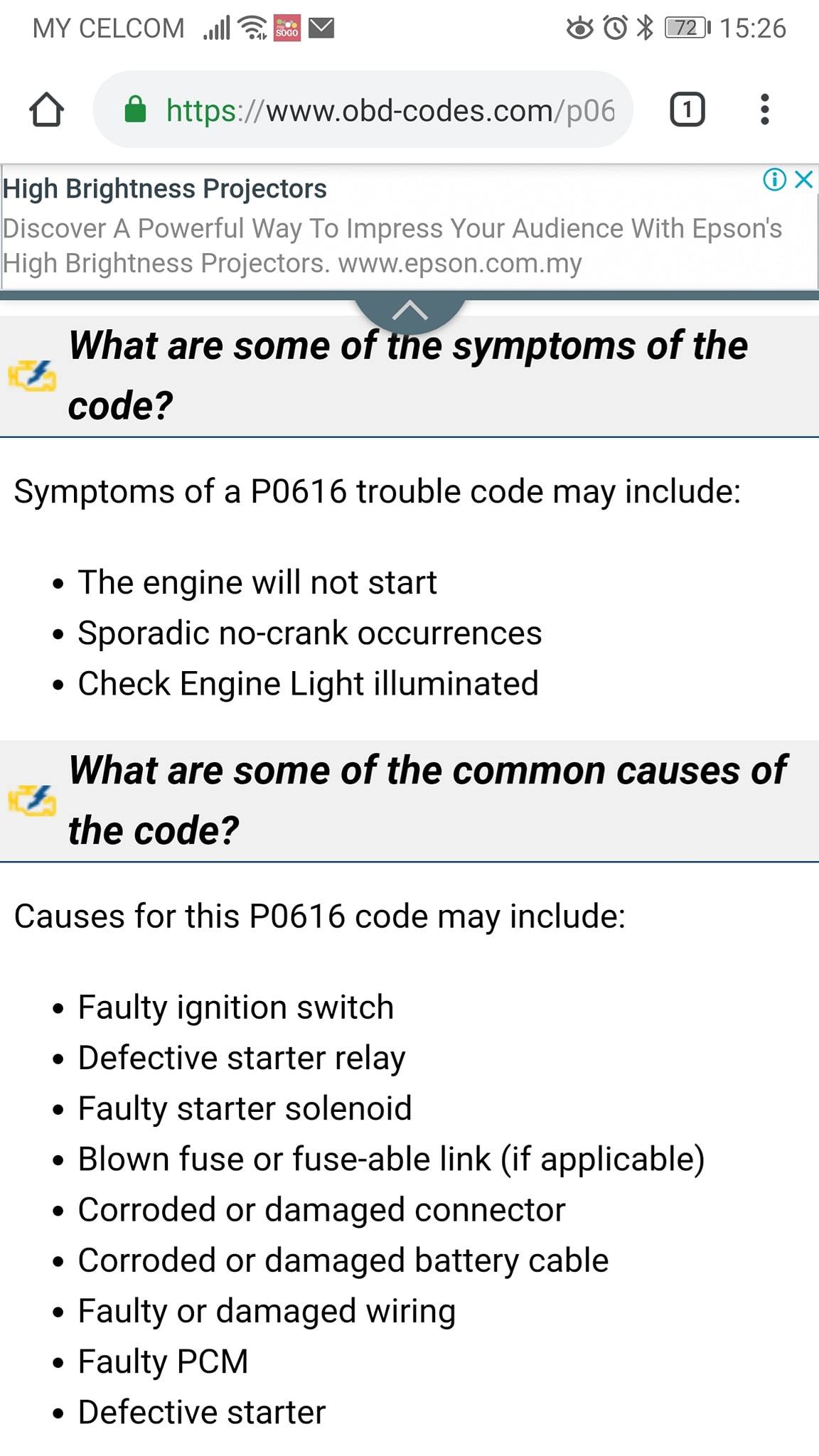 PERSONA 1.6 MT : ERROR CODE... - Zordaq Motorsports Bangi | Facebook