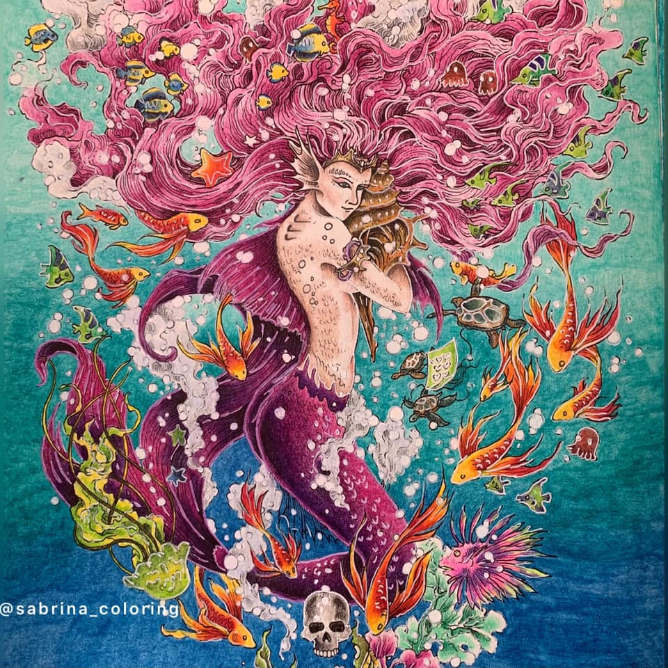 From Kerby Rosanes Mythic World done with Derwent Inktense and