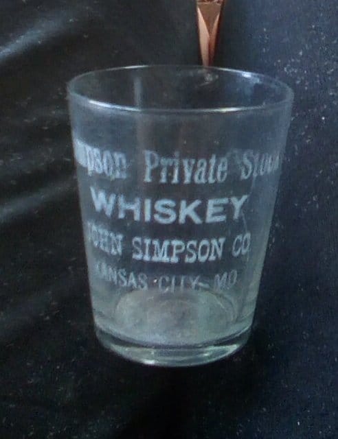 Route 66 Distressed Poster Design Shot Glass